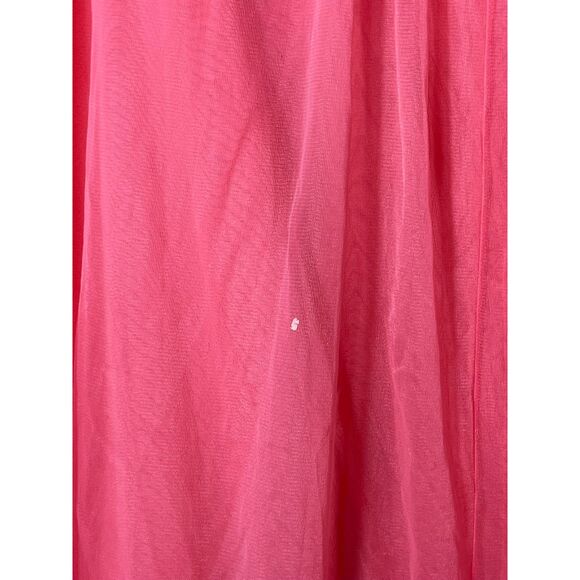Vtg 1950s Gossard Artemis Bright Pink Peignoir Nightgown & Robe Set Size M READ - Picture 12 of 15